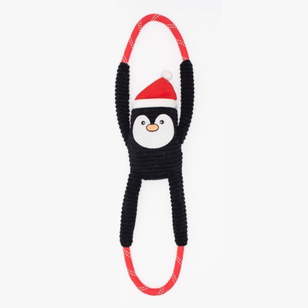 Zippy Paws Holiday Rope Tugz Penguin