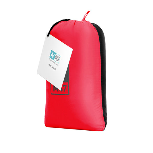 Airy Vest omkeerbare hondenjas rood-zwart