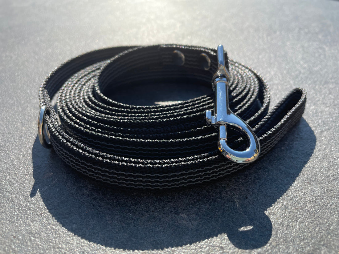 Antislip hondenriem extra smal met musketon