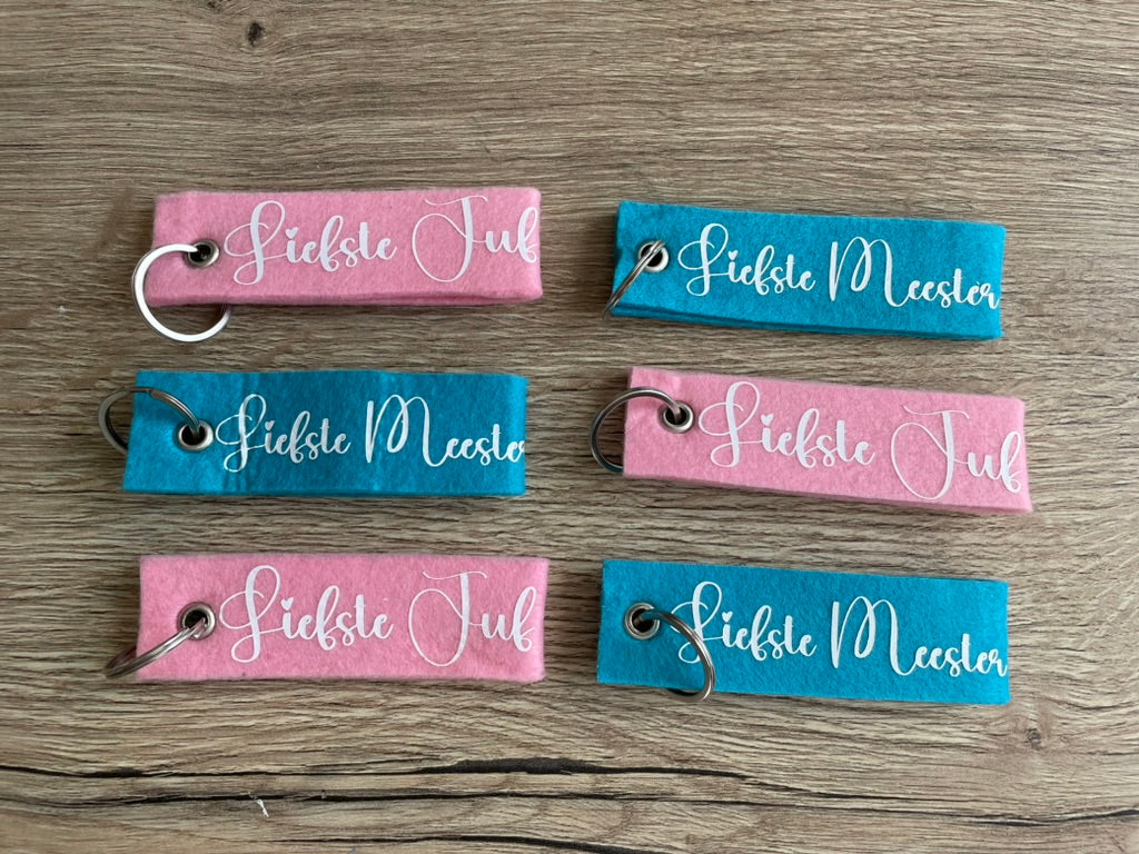 Sleutelhanger Juf of Meester