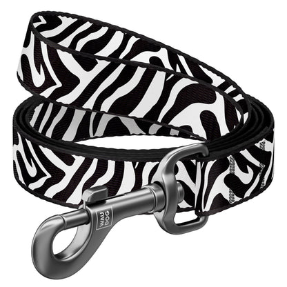 WAUDOG Nylon hondenriem Zebra 122 cm