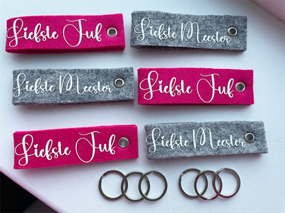 Sleutelhanger Juf of Meester