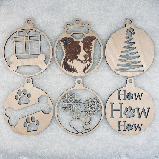 Kerstballen Set Border Collie