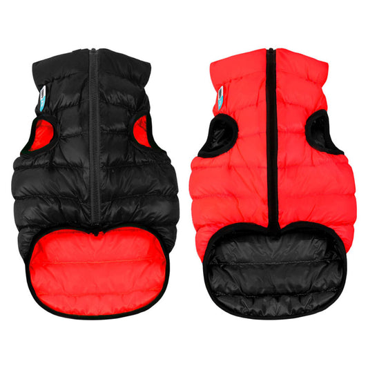 Airy Vest omkeerbare hondenjas rood-zwart