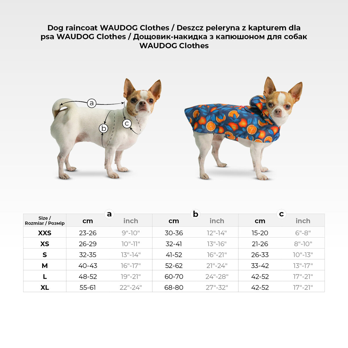 WAUDOG Clothes regenjas met capuchon NASA