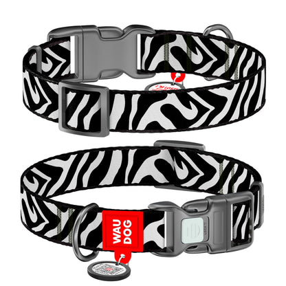 WAUDOG Nylon halsband Zebra