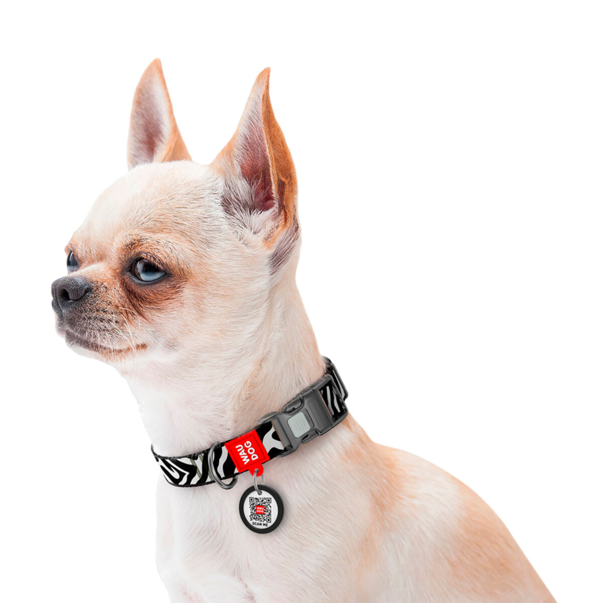 WAUDOG Nylon halsband Zebra
