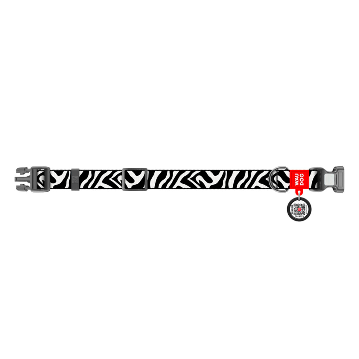 WAUDOG Nylon halsband Zebra