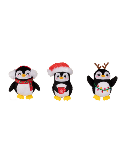Fringe Waddle Squad drie kerstpinguïns