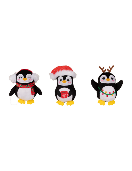 Fringe Waddle Squad drie kerstpinguïns