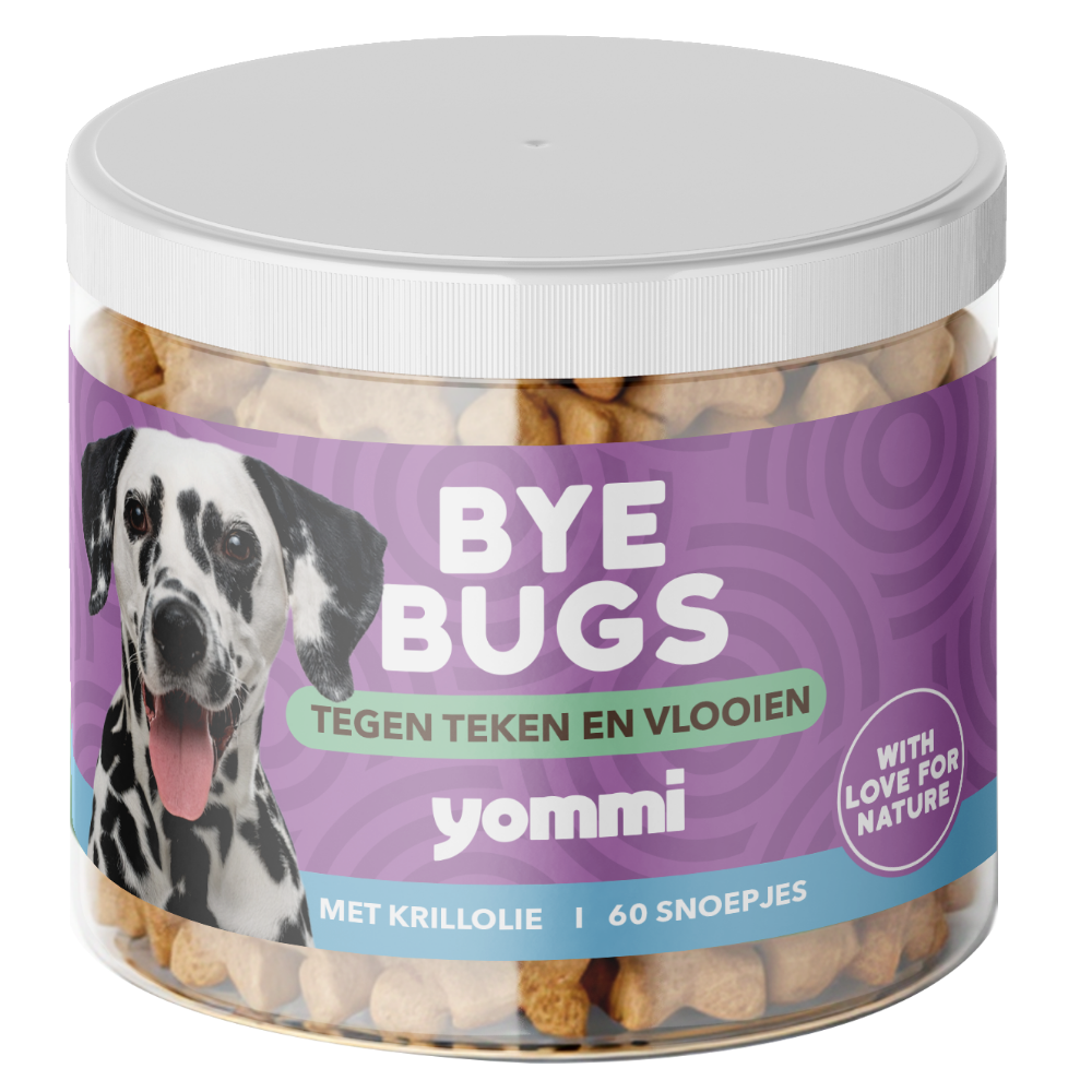 Yommi Bye Bugs, kauwsnoepjes voor buitenhonden