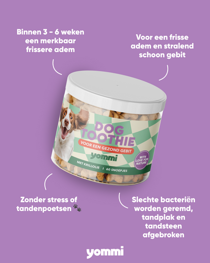 Yommi Dog Toothie, supplement voor gebit en adem